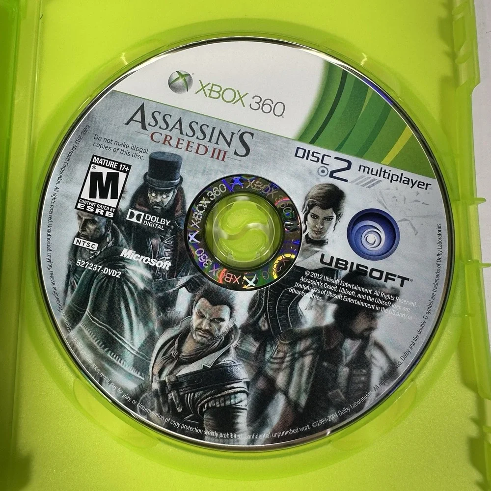Assassin's Creed 3 III CIB W/ Manual - Xbox 360